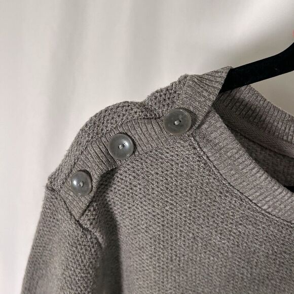 Jane Delancey Sweater Women's Xl Solid Grey Pullover Knit Long Sleeve Round Neck - Picture 7 of 8